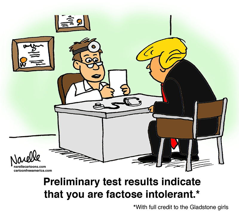 Preliminary test results indicate that you are factose inteolerant - Brian Narelle
