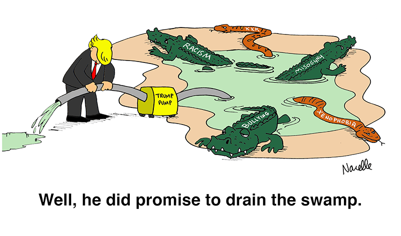 Trump Swamp - Well, he did promise to drain the swamp - Brian Narelle